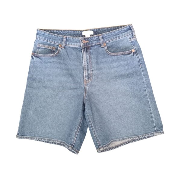 H&M Womens Denim Blue Jean Shorts Size 14 - Picture 1 of 6